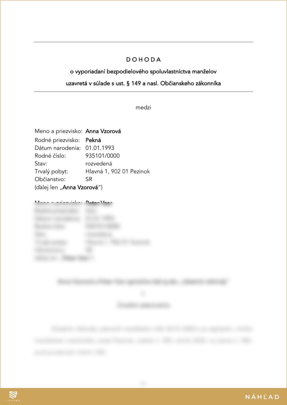 Bezpodielové spoluvlastníctvo manželov
