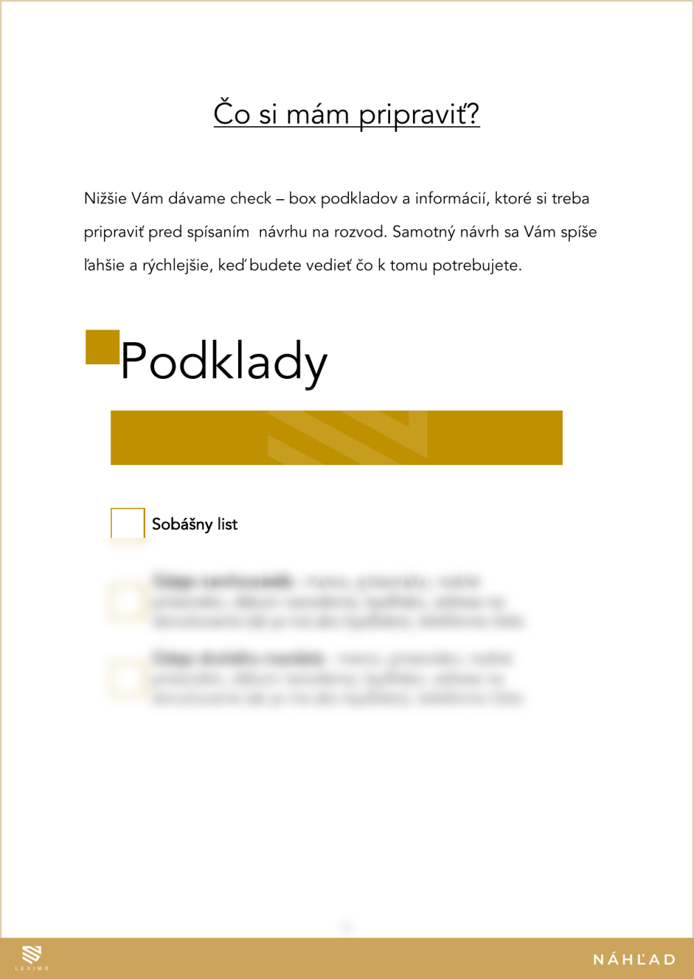 Rozvod bez detí / s plnoletými deťmi